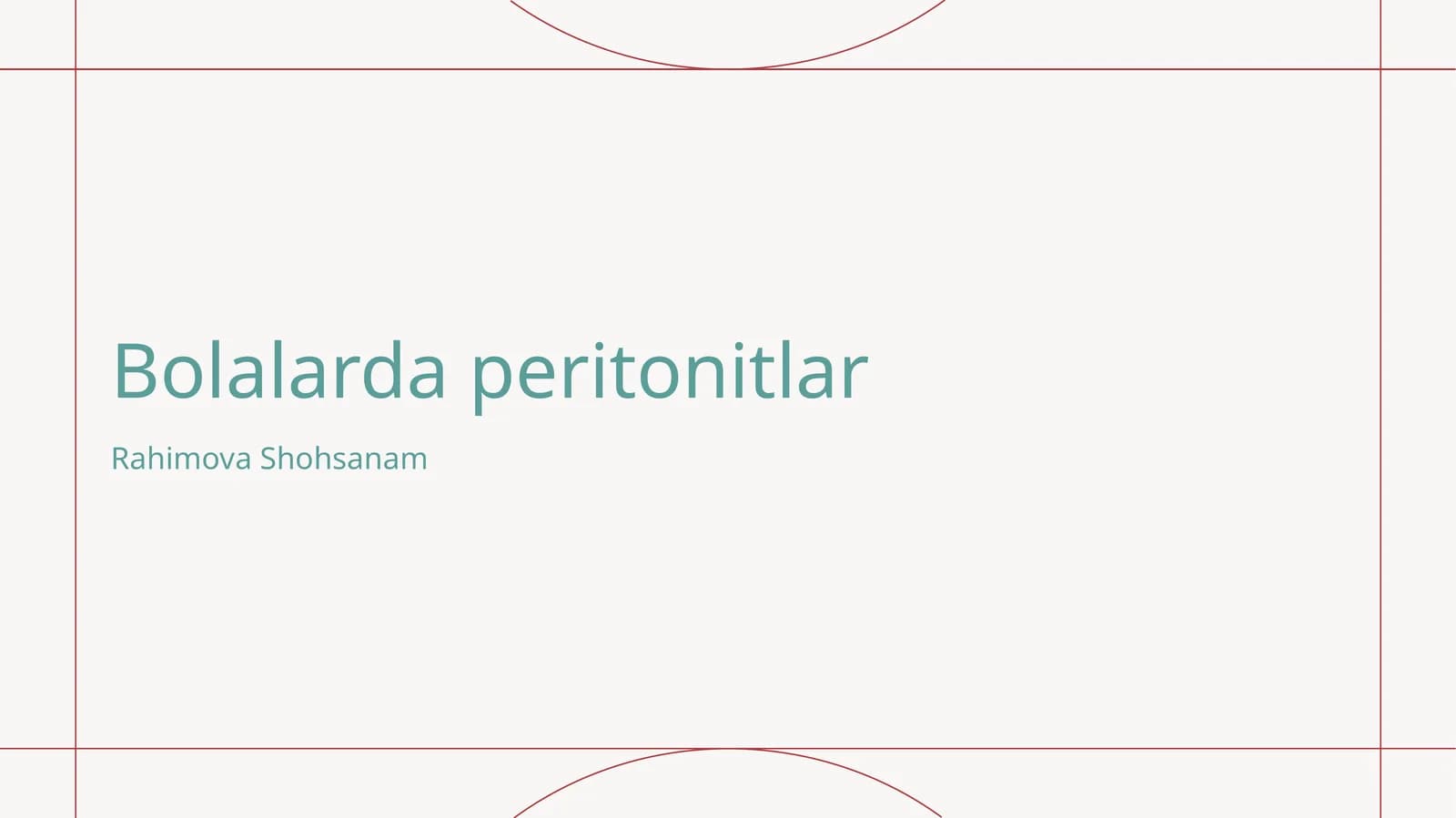 Bolalarda peritonitlar