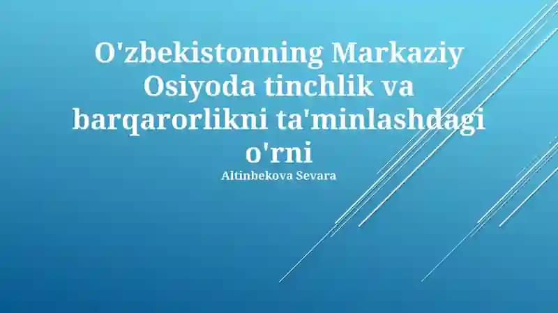 O'zbekistonning tashqi siyosati