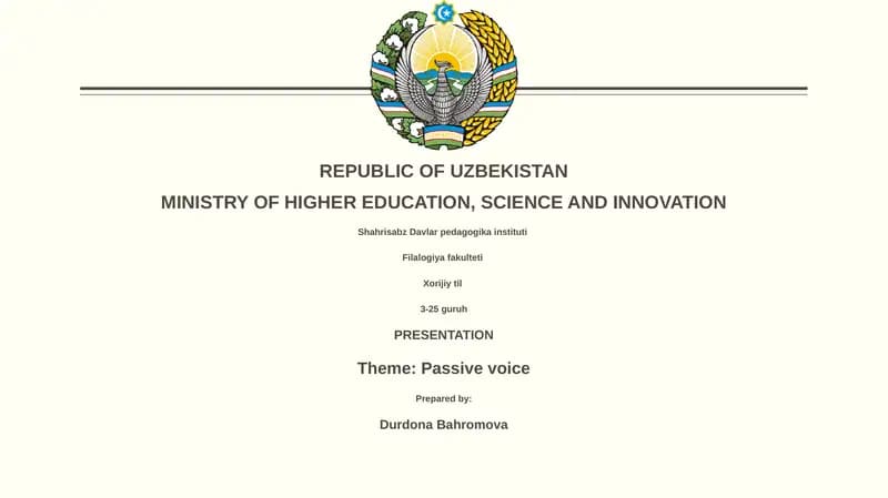 Passive voice
