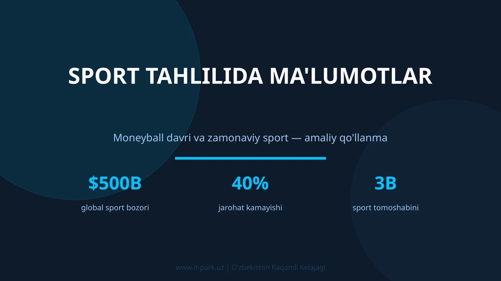 Sport tahilida ma'lumotlar