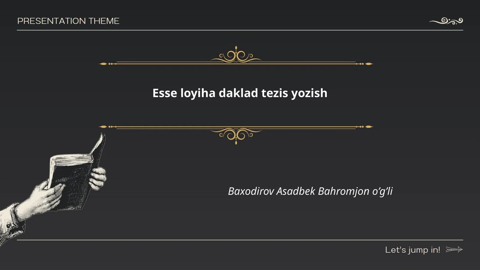 Esse yozish san'ati va uning asosi