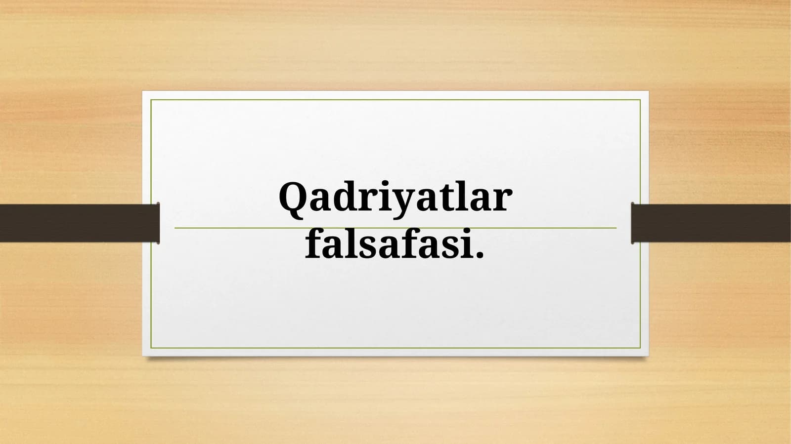 Qadriyatlar falsafasi