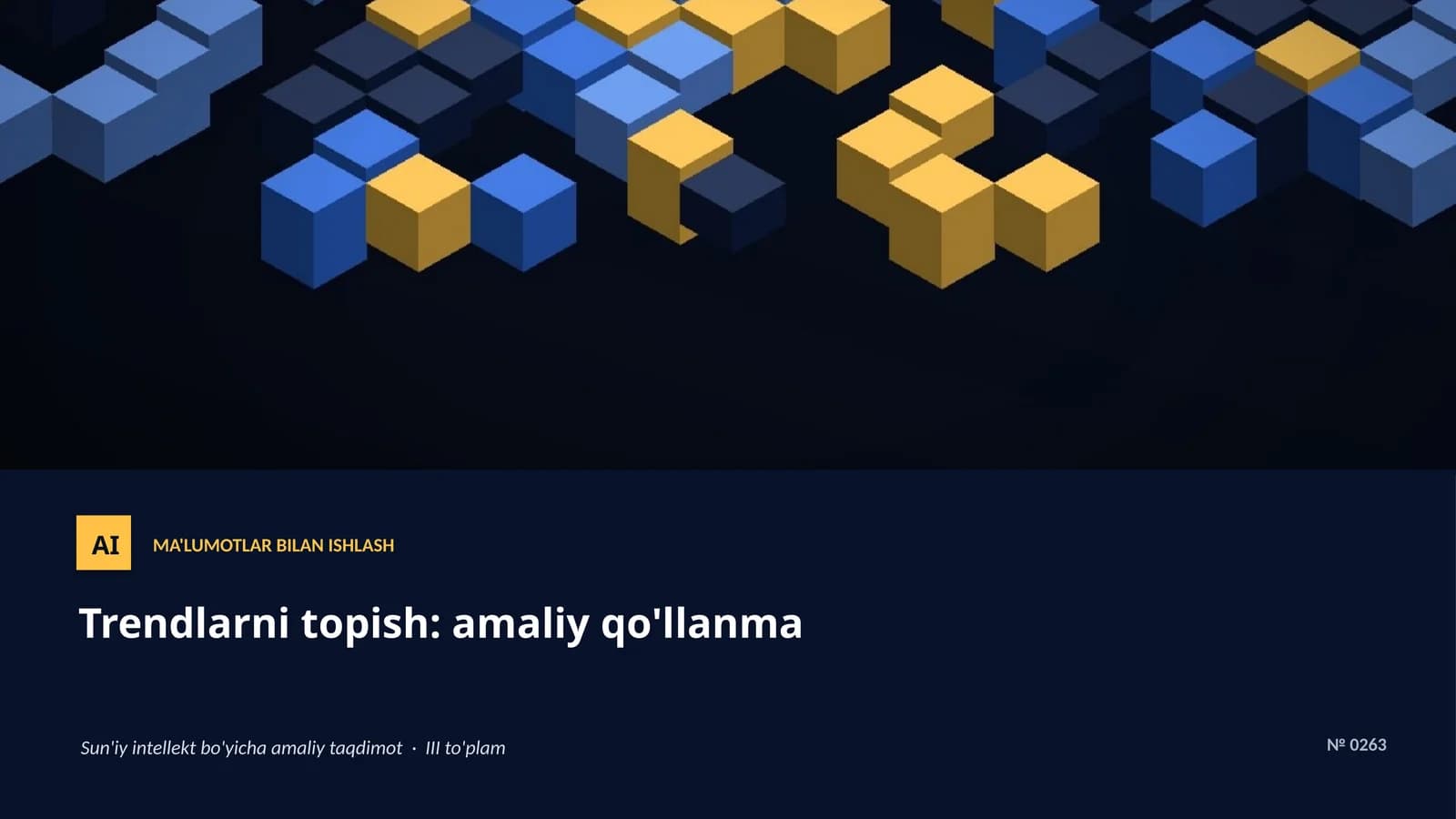 AI MA'LUMOTLAR BILAN ISHLASH
