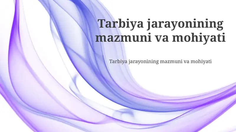 Vatanparvarlik tarbiyasi