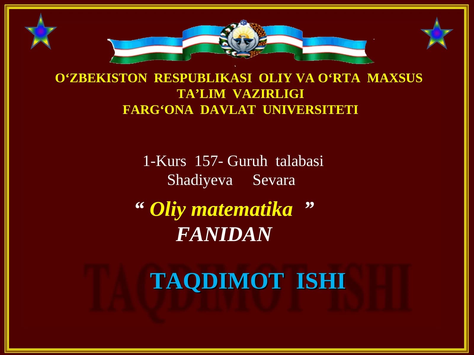 Oliy matematika