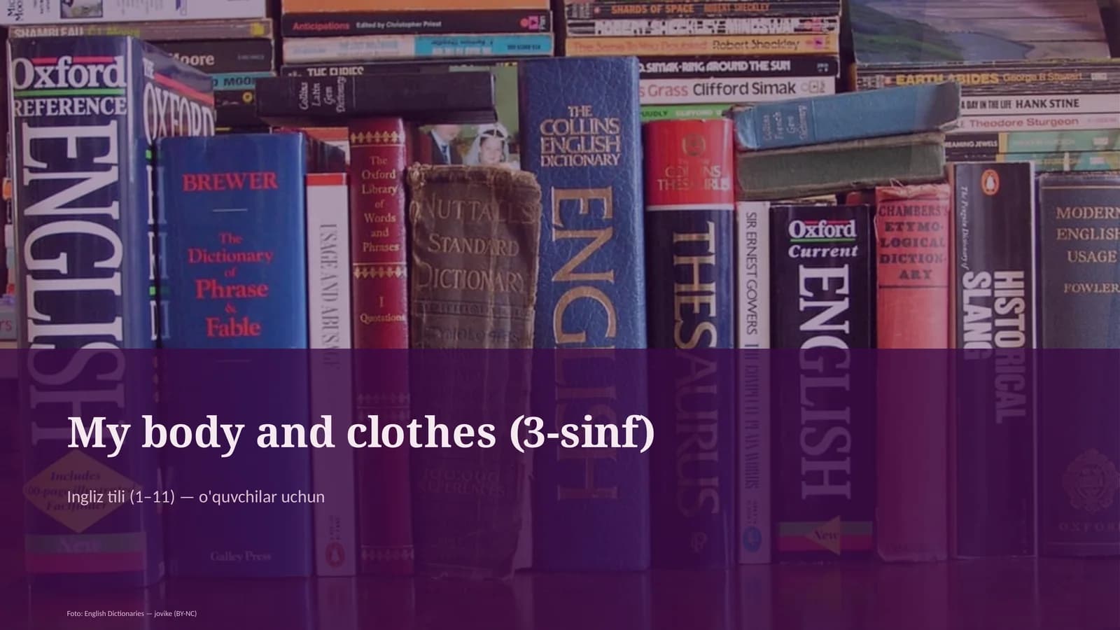 My body and clothes (3-sinf)