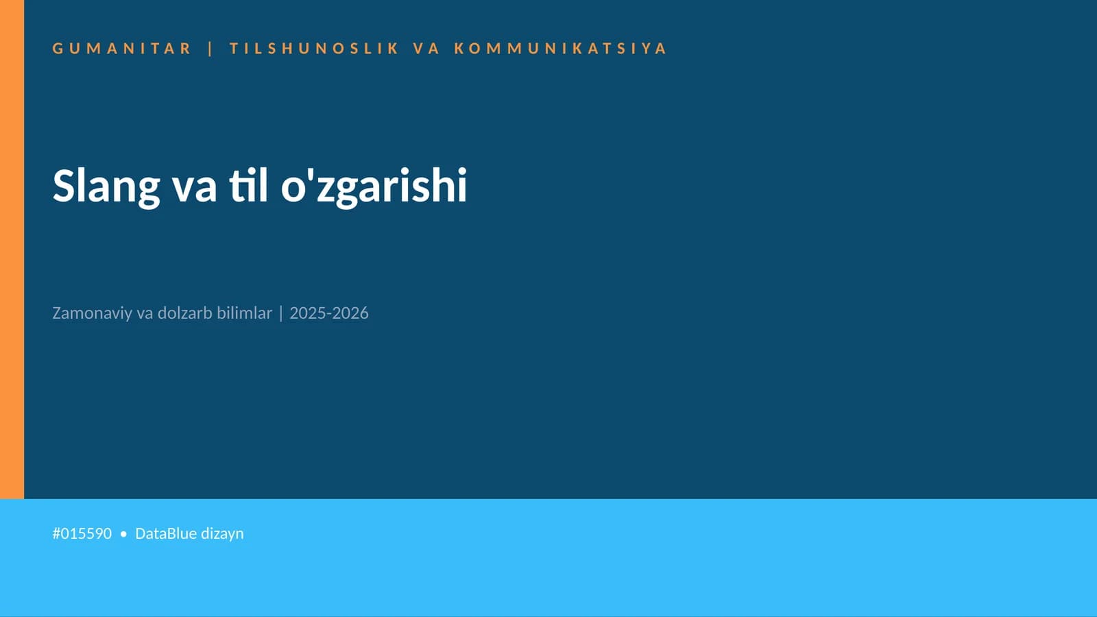 Slang va til o'zgarishi