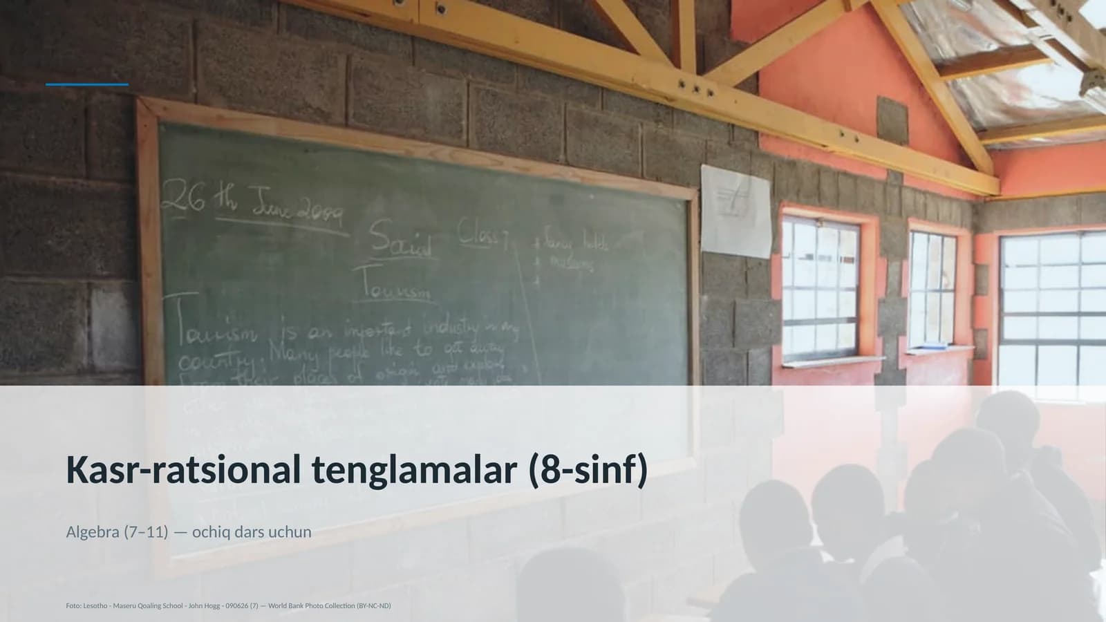 Kasr-ratsional tenglamalar (8-sinf)