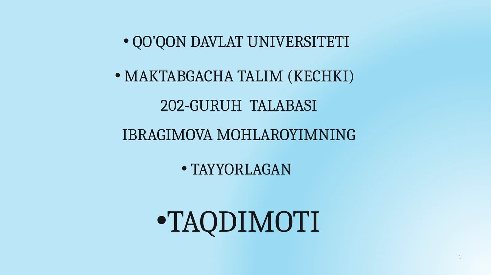 RIVOJLANISH MARKAZLARINI JIHOZLASHDA BOLALARNING YOSH VA INDIVIDUAL XUSUSIYATLARINI HISOBGA OLISH