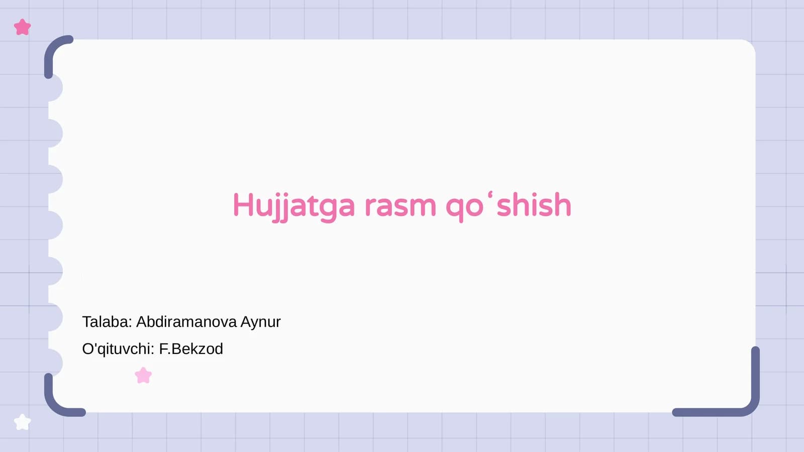 Hujjatga rasm qo'shish