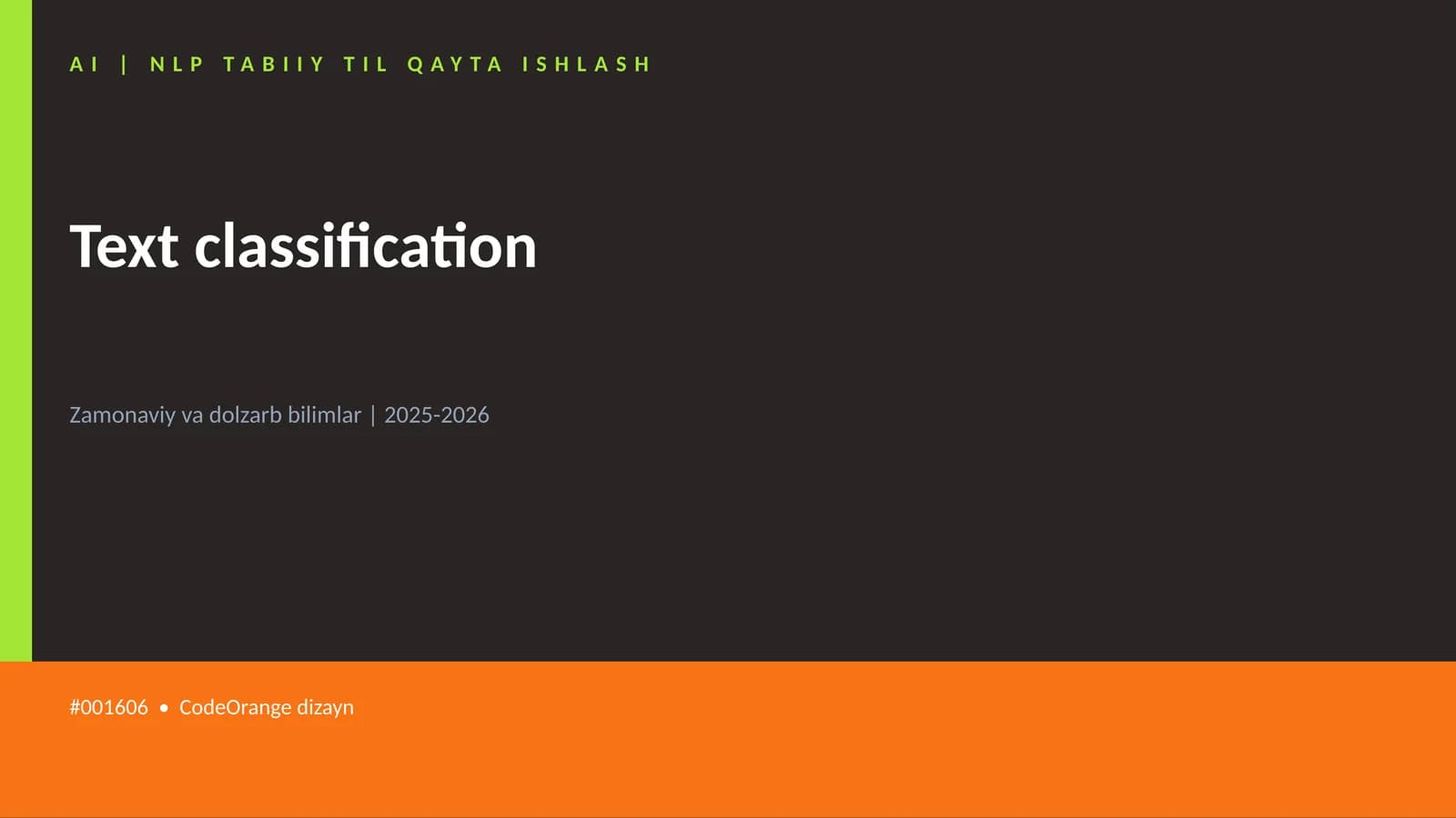 Text classification