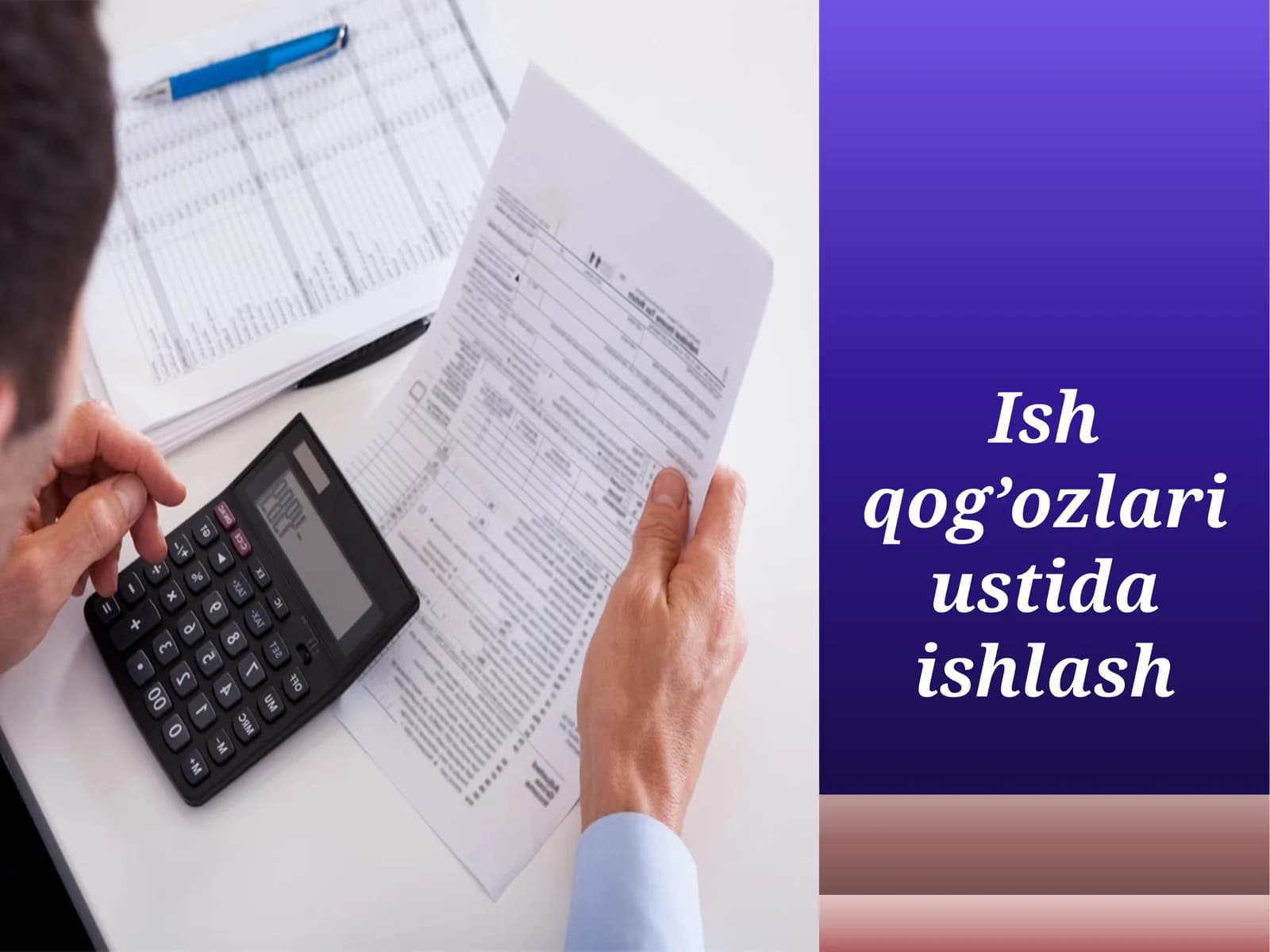 Ishqog’ozlari ustida ishlash