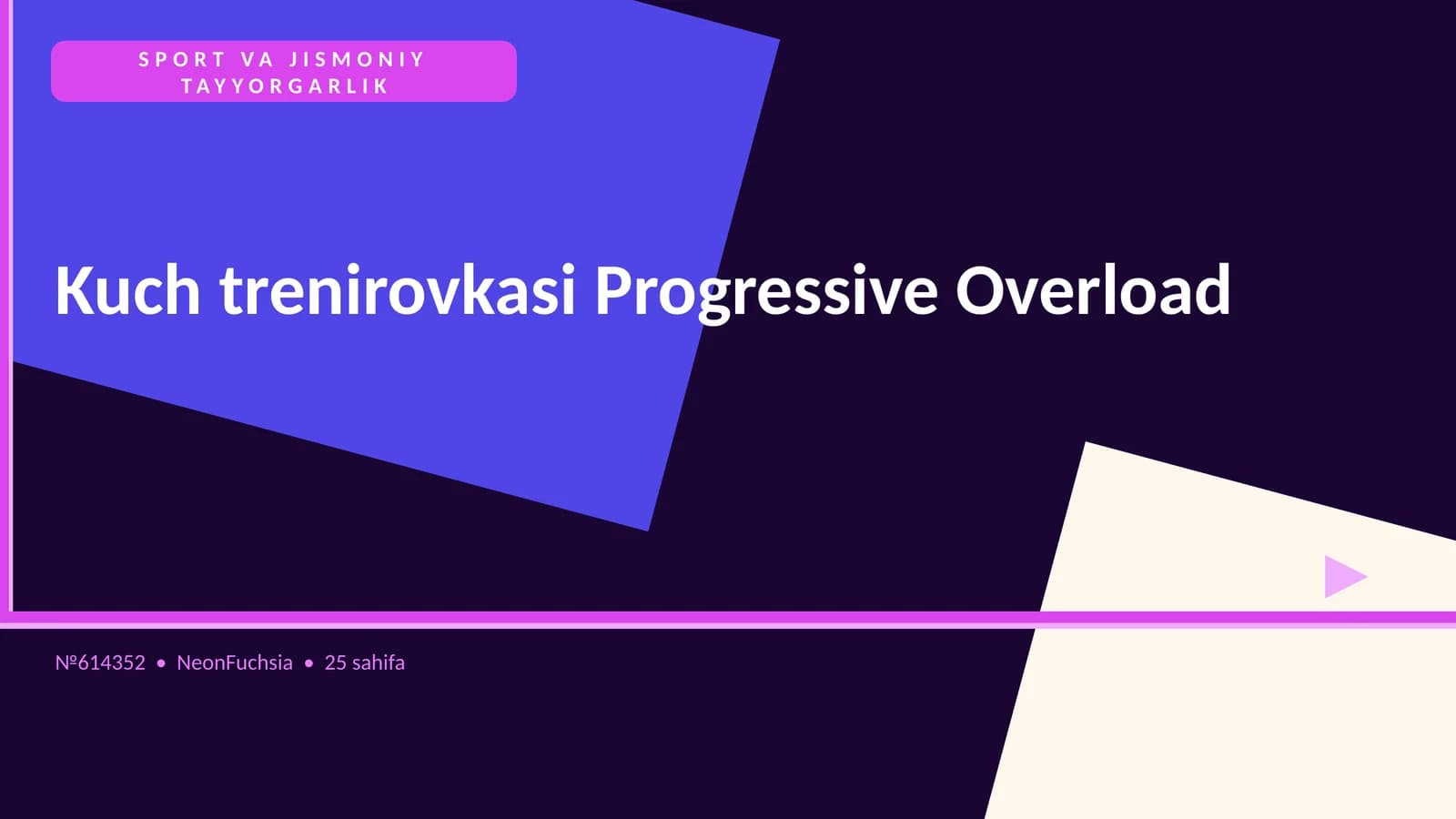 Kuch trenirovkasi Progressive Overload