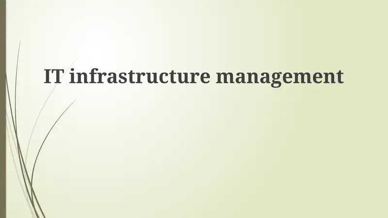 IT Infrastructure Management
