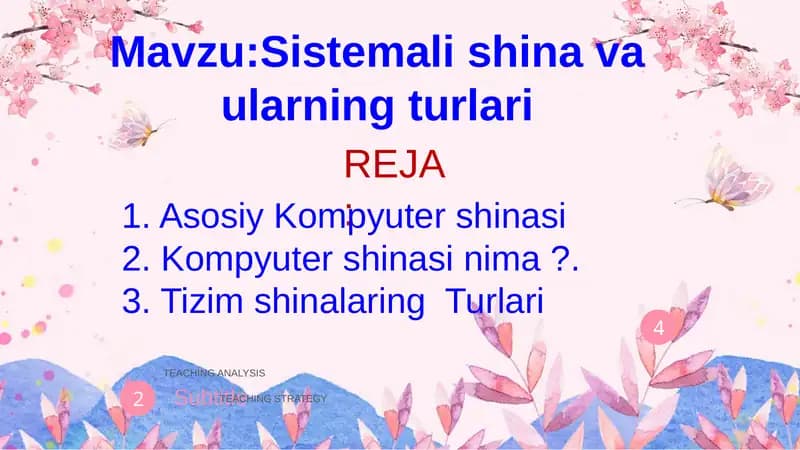 Sistemali shina va ularning turlari