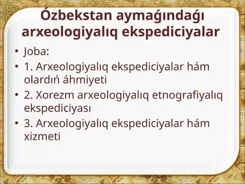 Arxeologiyalıq ekspediciyalar