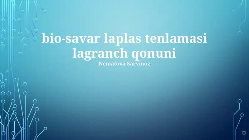 Lagranj Qonuni