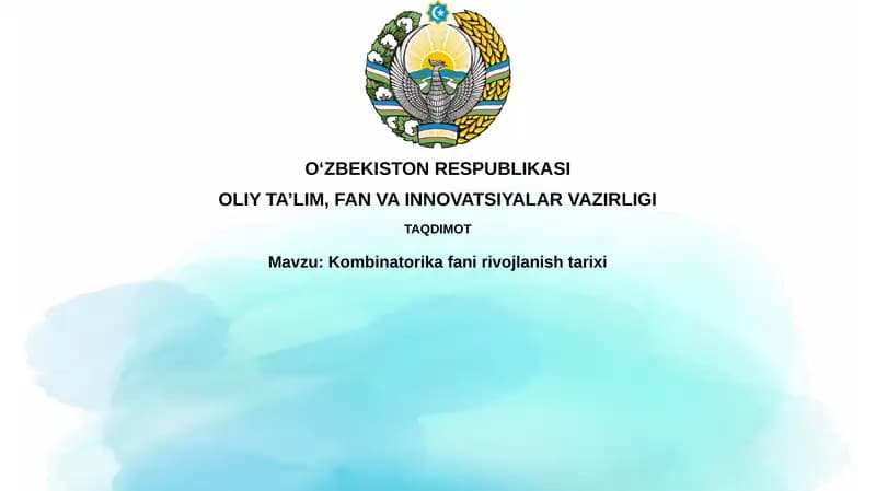Kombinatorika fanining tarixi