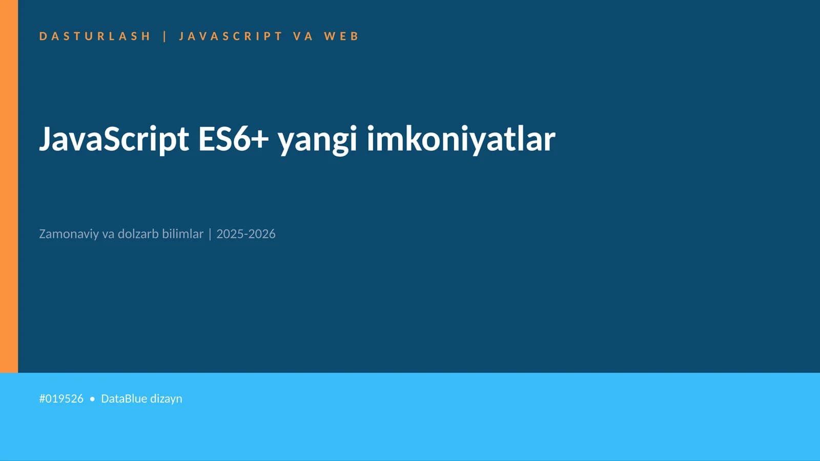 DASTURLASH | JAVASCRIPT VA WEB
