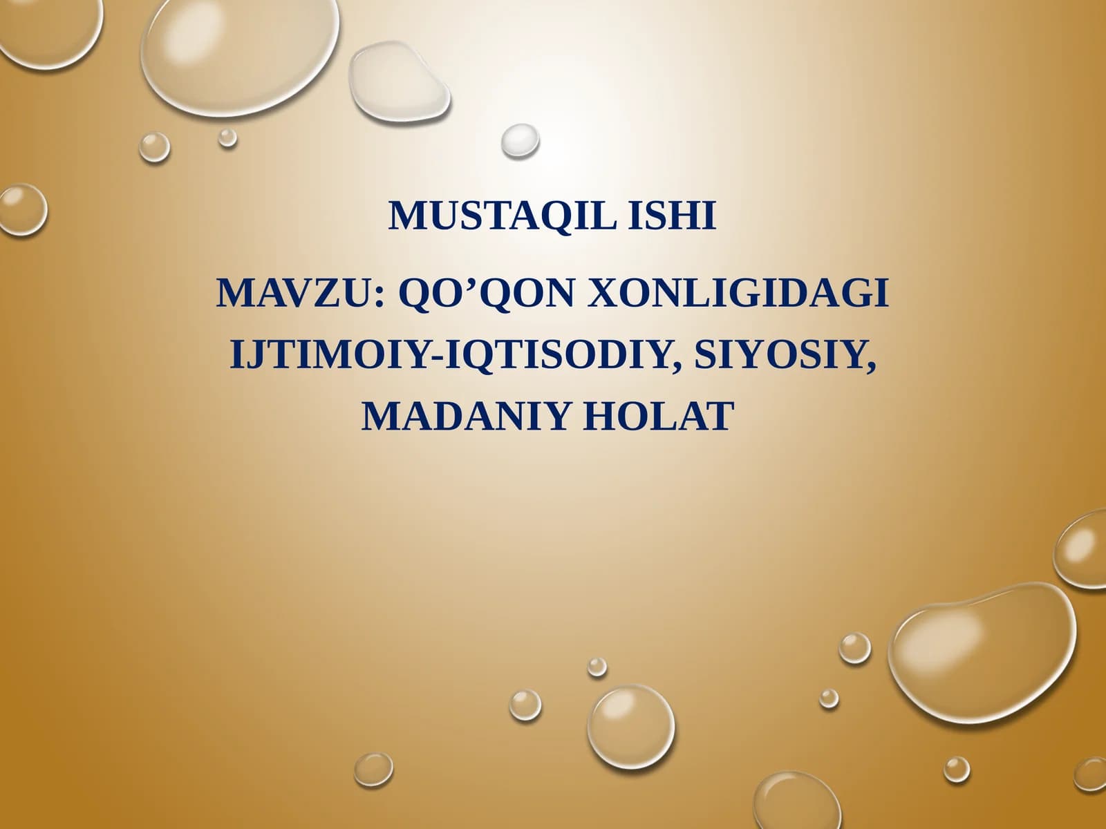Qo’qon xonligidagi ijtimoiy-iqtisodiy, siyosiy, madaniy holat