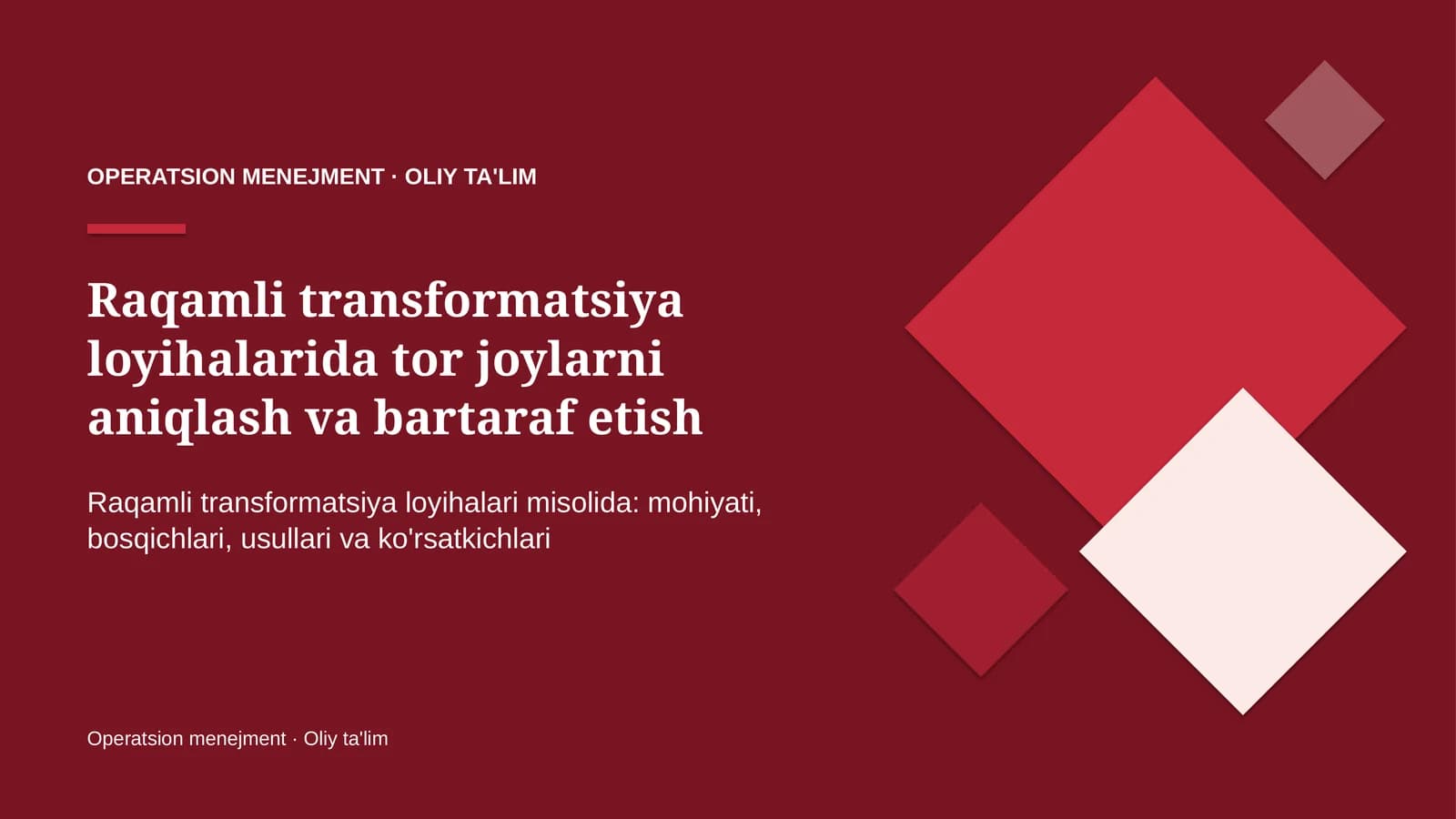raqamli transformatsiya loyihalarida tor joylarni aniqlash va bartaraf etish 9808