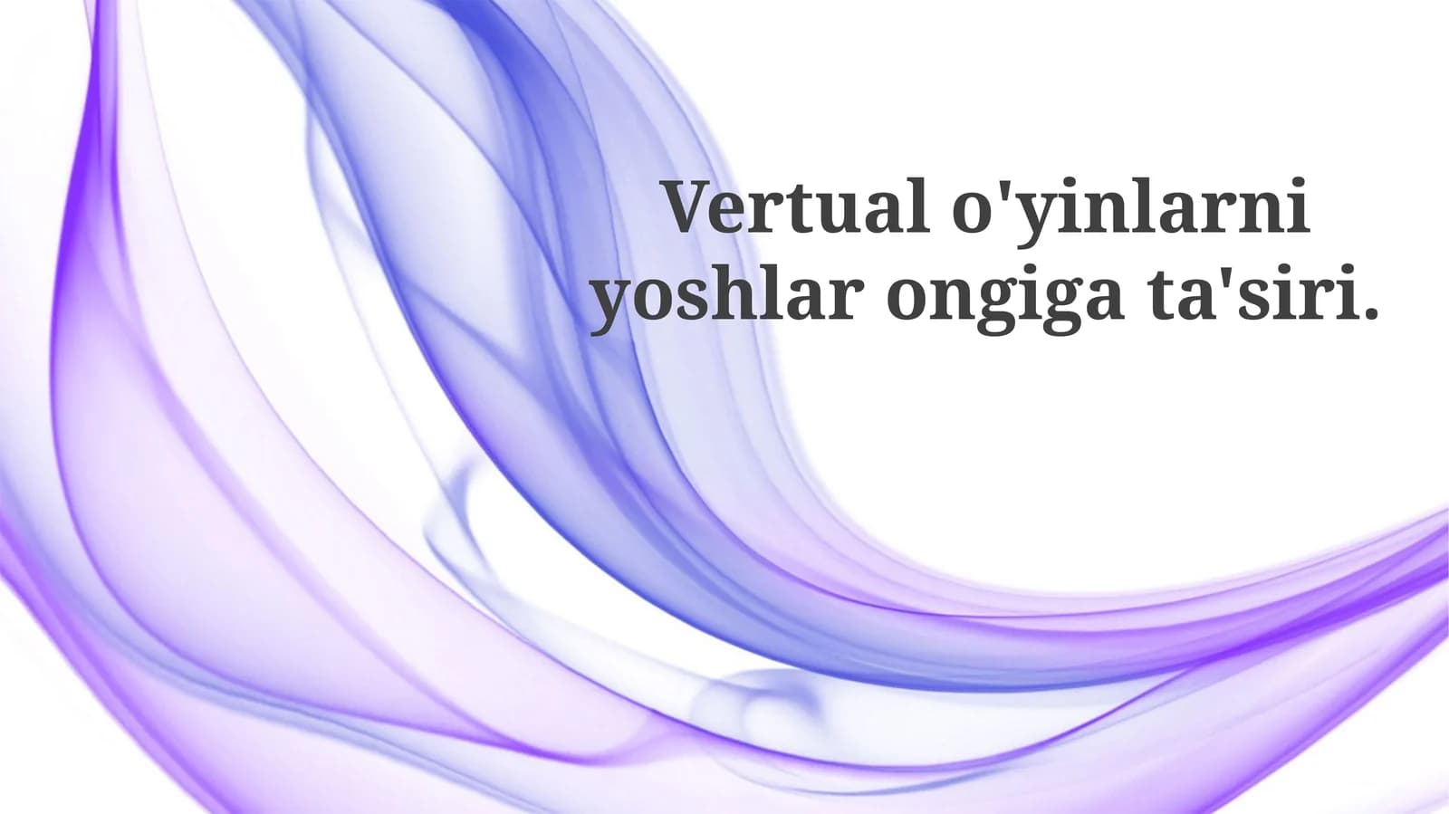 Kognitiv Rivojlanish va Virtual Olam
