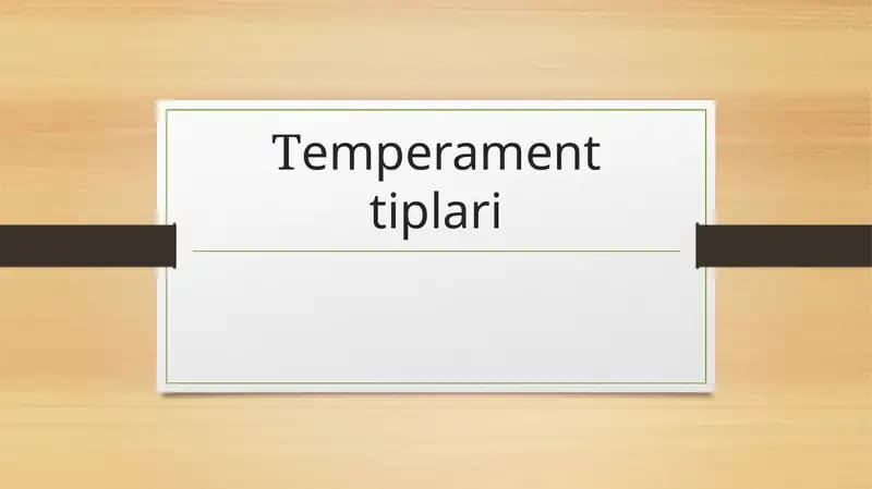 Temperamenttiplari