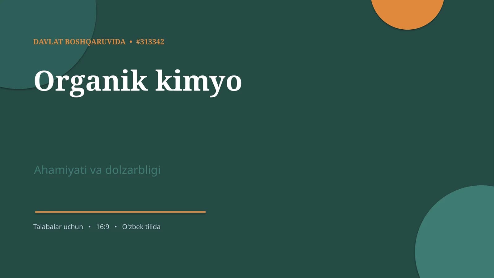 Organik kimyo