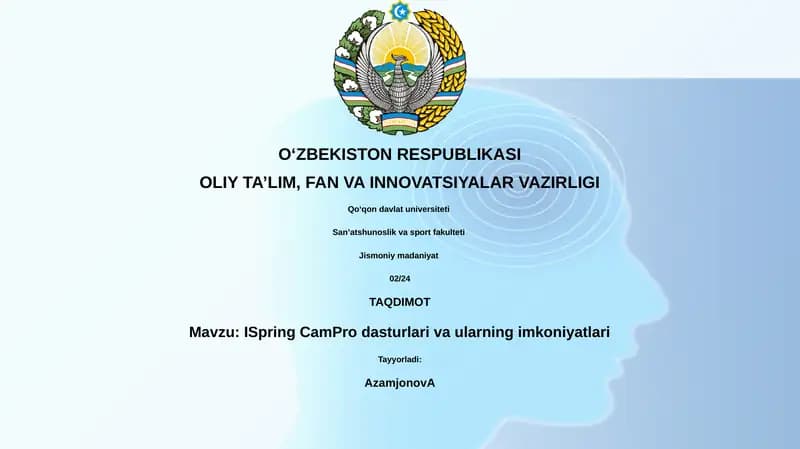 iSpring CamPro dasturlari