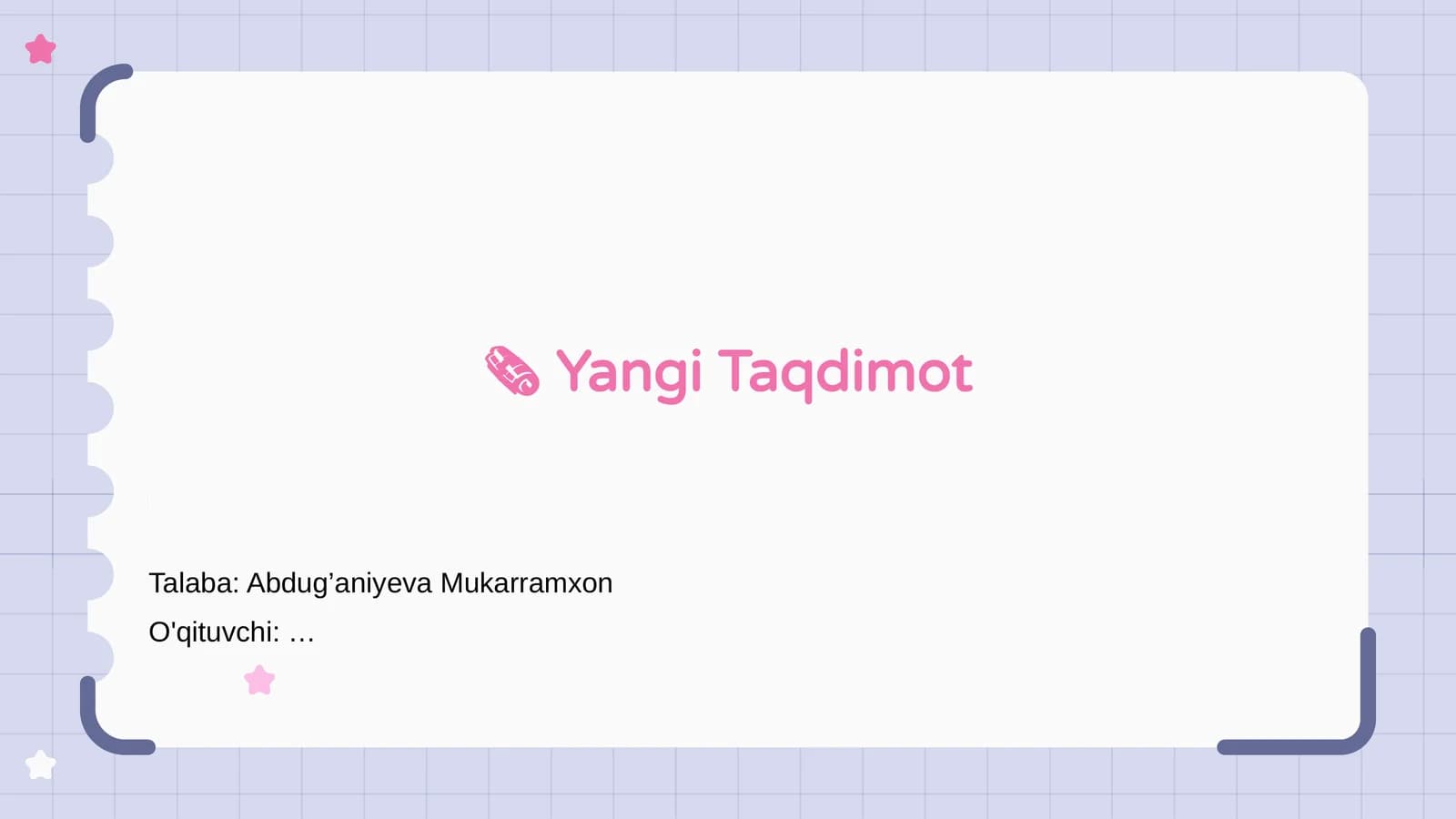 Yangi Taqdimot