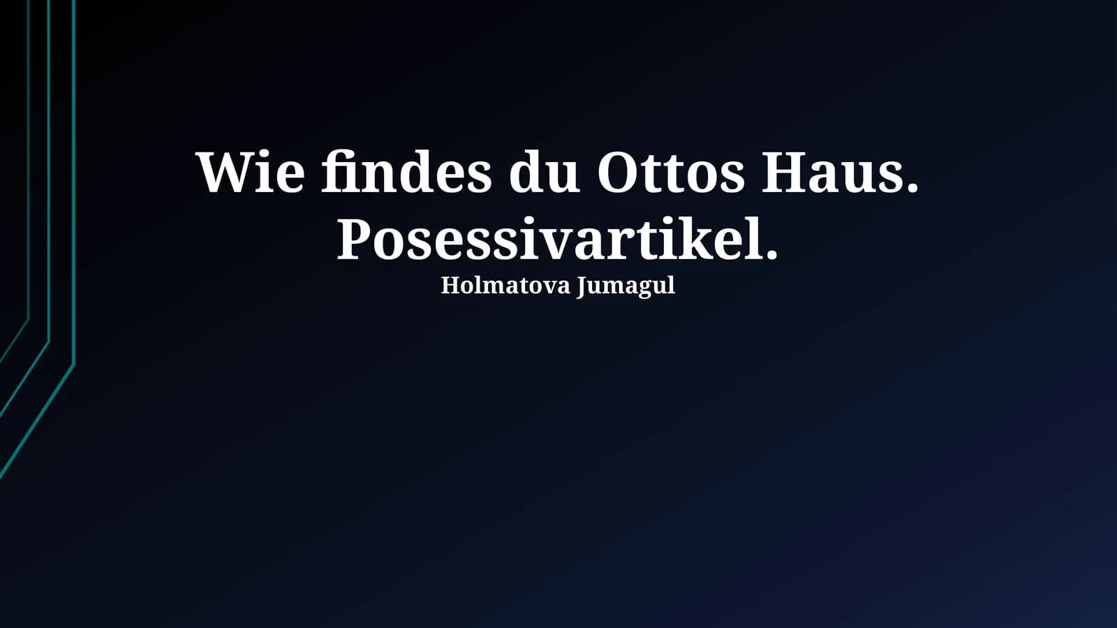 Ottos Haus. Posessivartikel