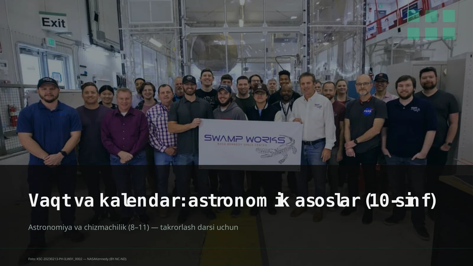 Vaqt va kalendar: astronomik asoslar (10-sinf)