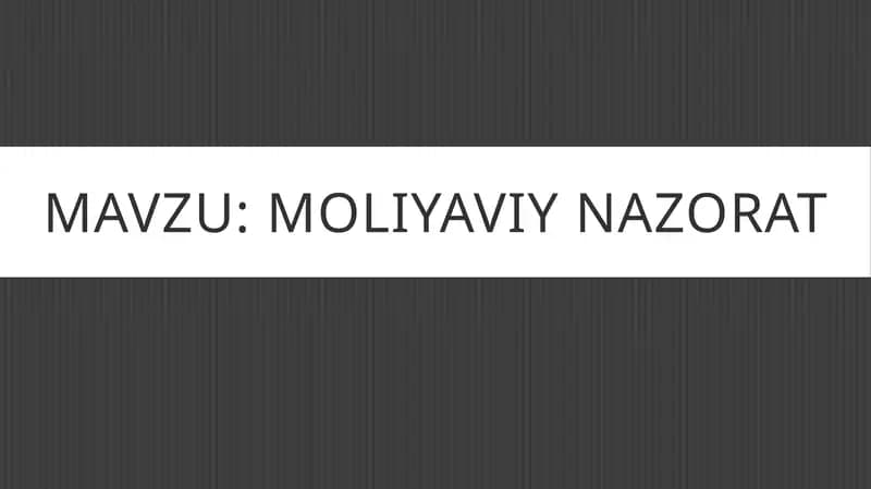 Moliyaviy nazorat
