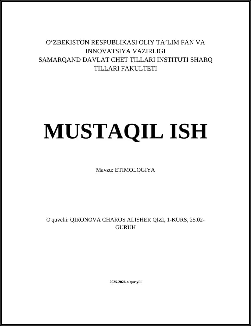 ETIMOLOGIYA