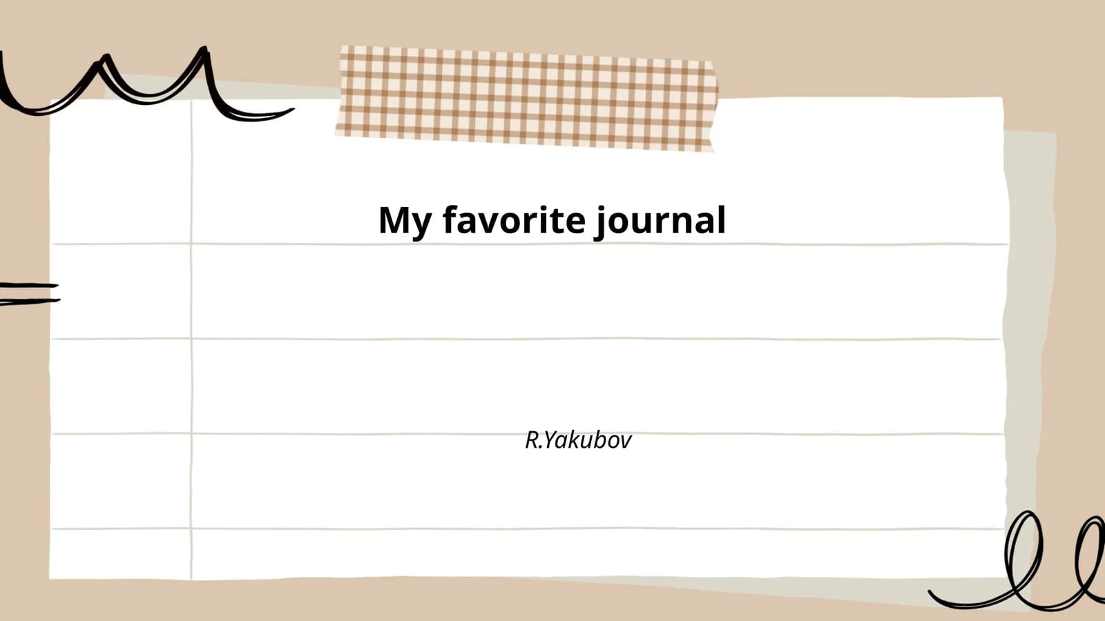 My favorite journal