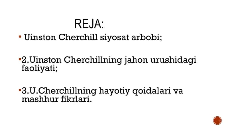 Winston Cherchillning jahon urushidagi faoliyati