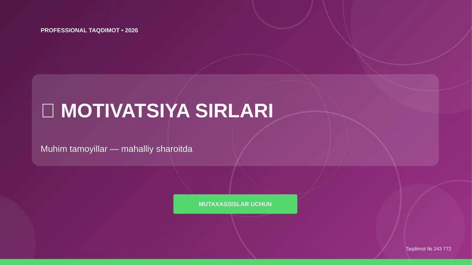 Motivatsiya sirlari
