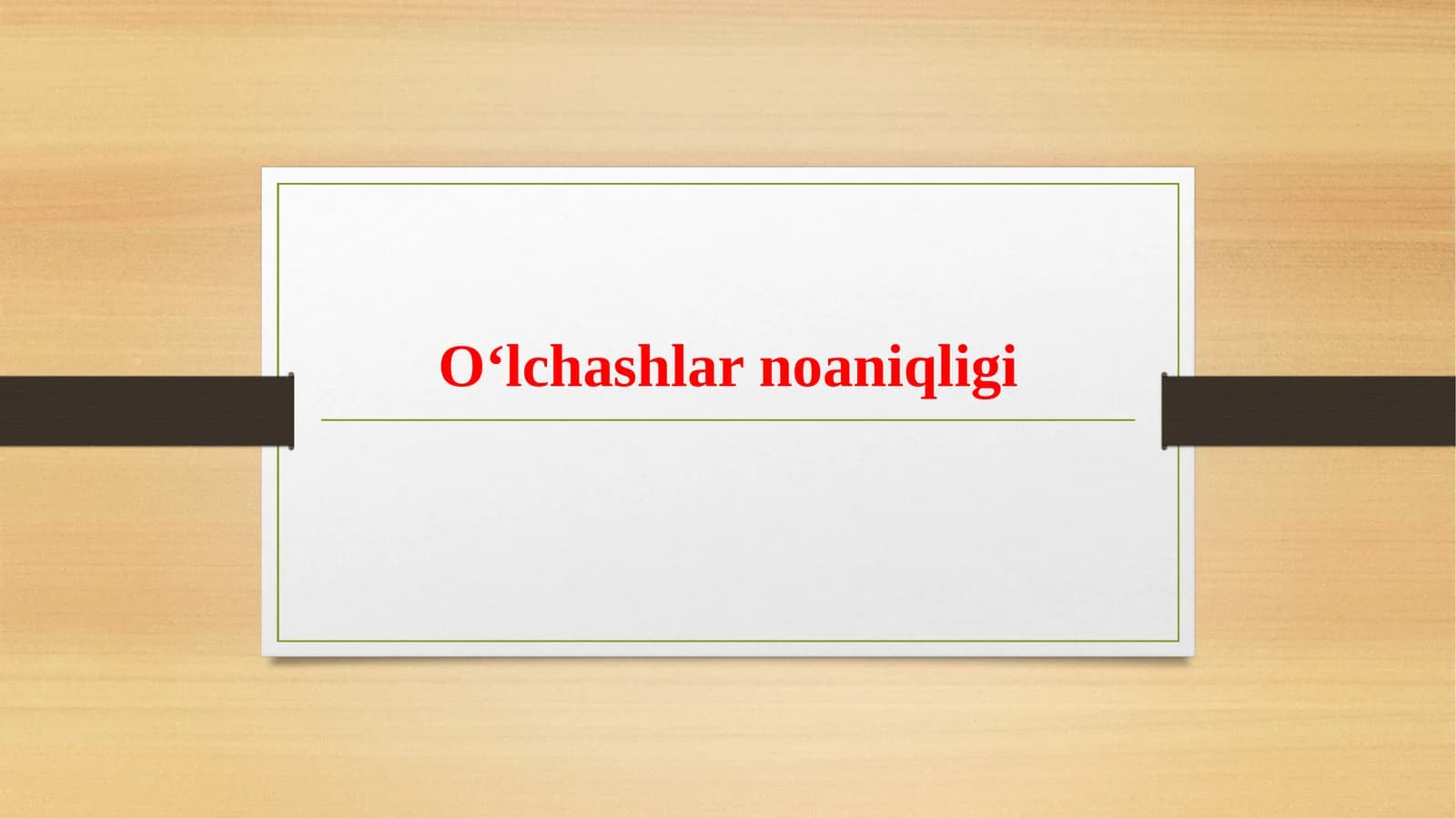 O‘lchаshlаr nоаniqligi