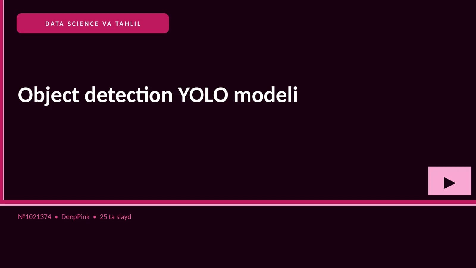 Object detection YOLO modeli