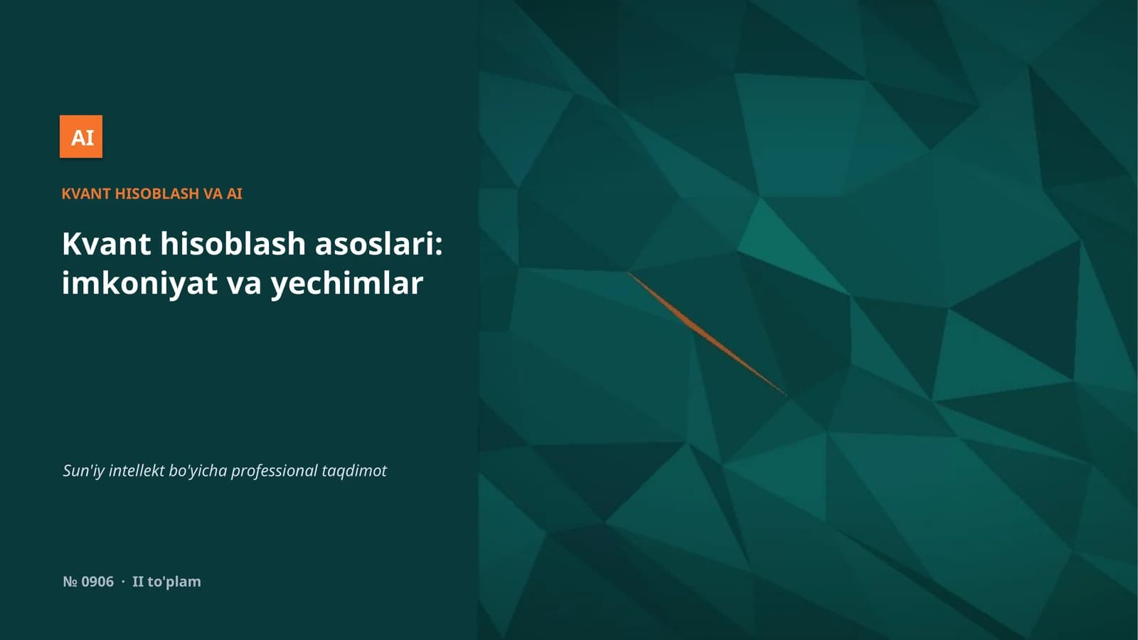 KVANT HISOBLASH VA AI