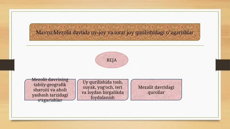 Mezolit davridagi qurollar