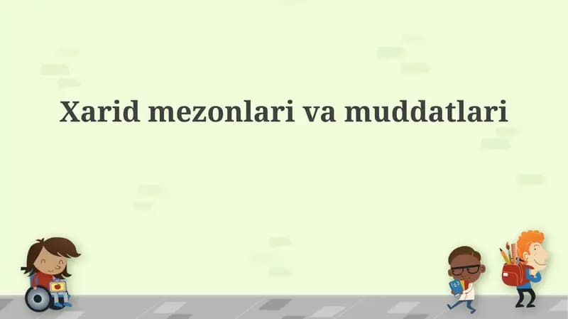 Xarid mezonlari