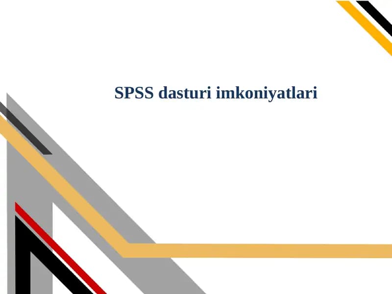 SPSS paketi