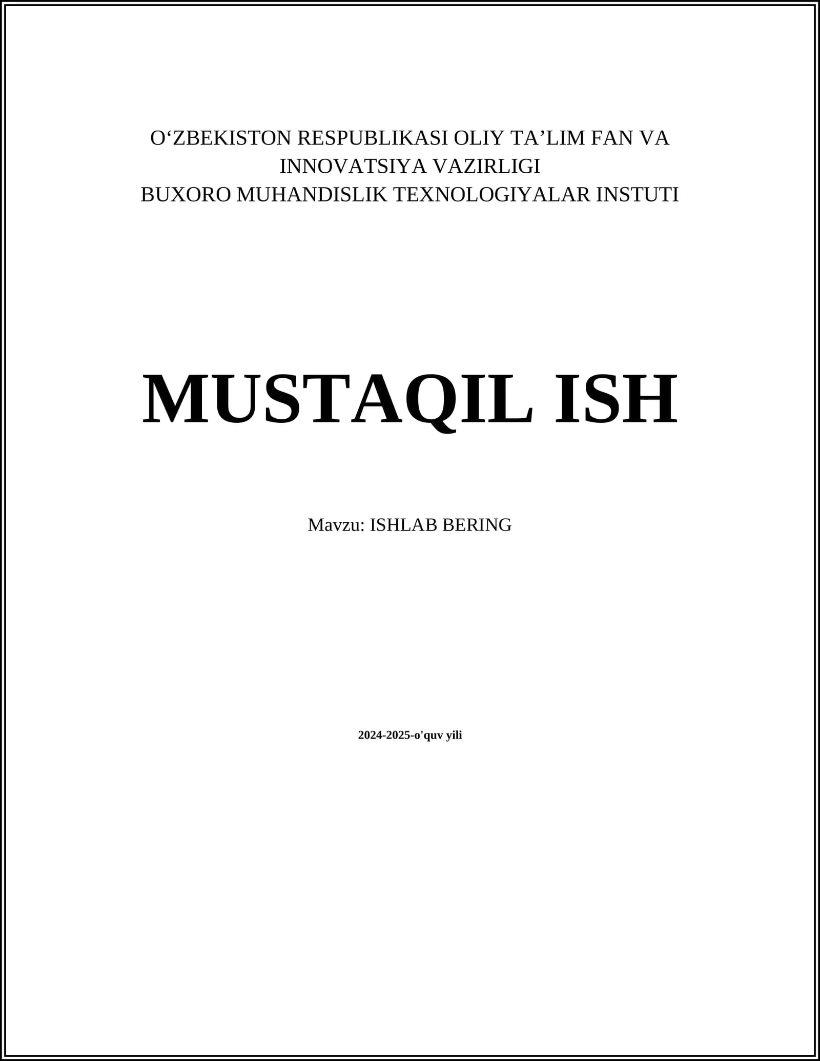 Ishlab chiqarish texnologiyalari