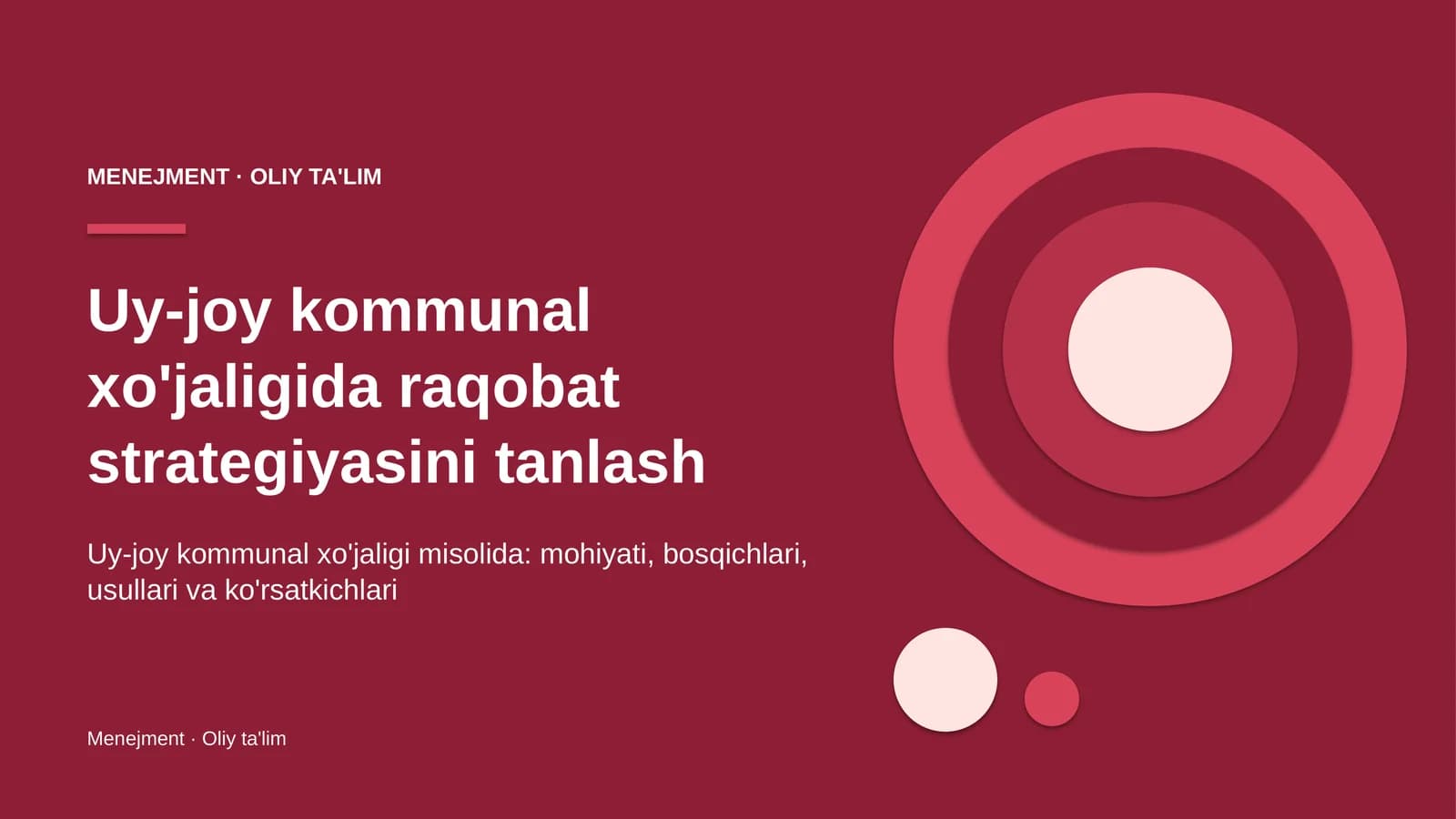 uy joy kommunal xo'jaligida raqobat strategiyasini tanlash 8854