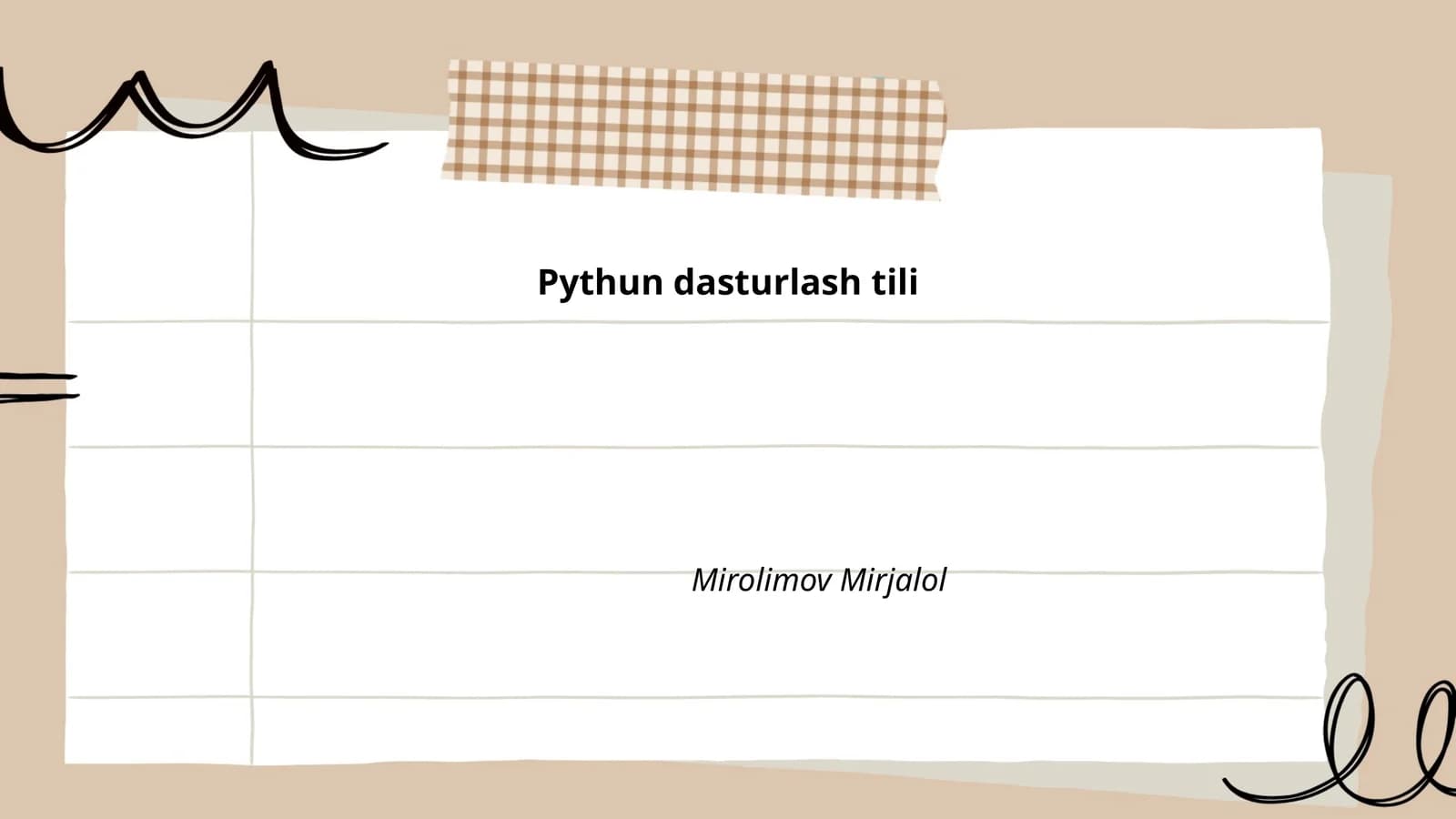 Python dasturlash tili
