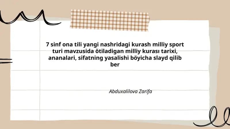 Kurash milliy sport turi