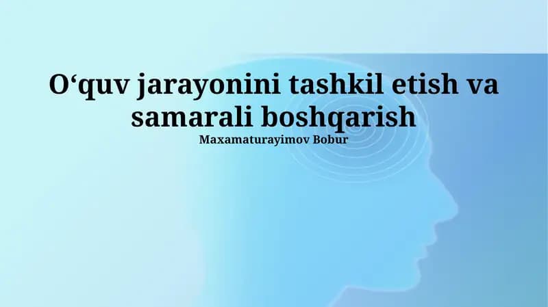 Samarali ta'lim boshqaruvi