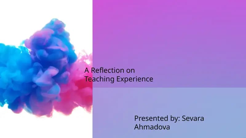A Reflection on Teaching Experience