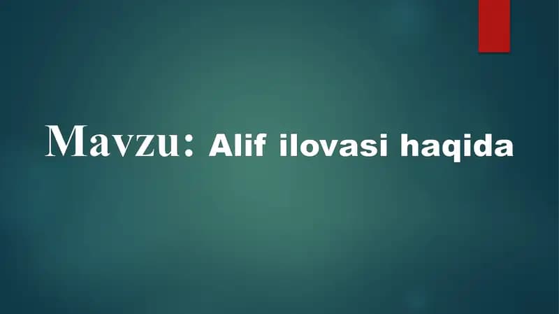 Alif ilovasi